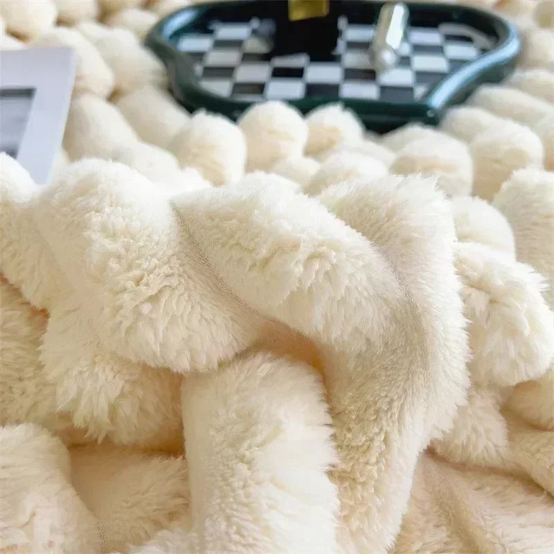 Cozy Autumn/Winter Rabbit Plush Blanket