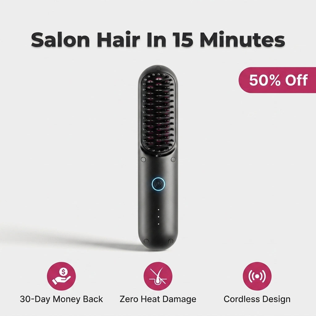 GlamBrush Pro™ - Smooth, Sleek, and Styled in Minutes