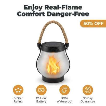 The EverFlame Solar Lantern - A Perfect Flame, Every Night