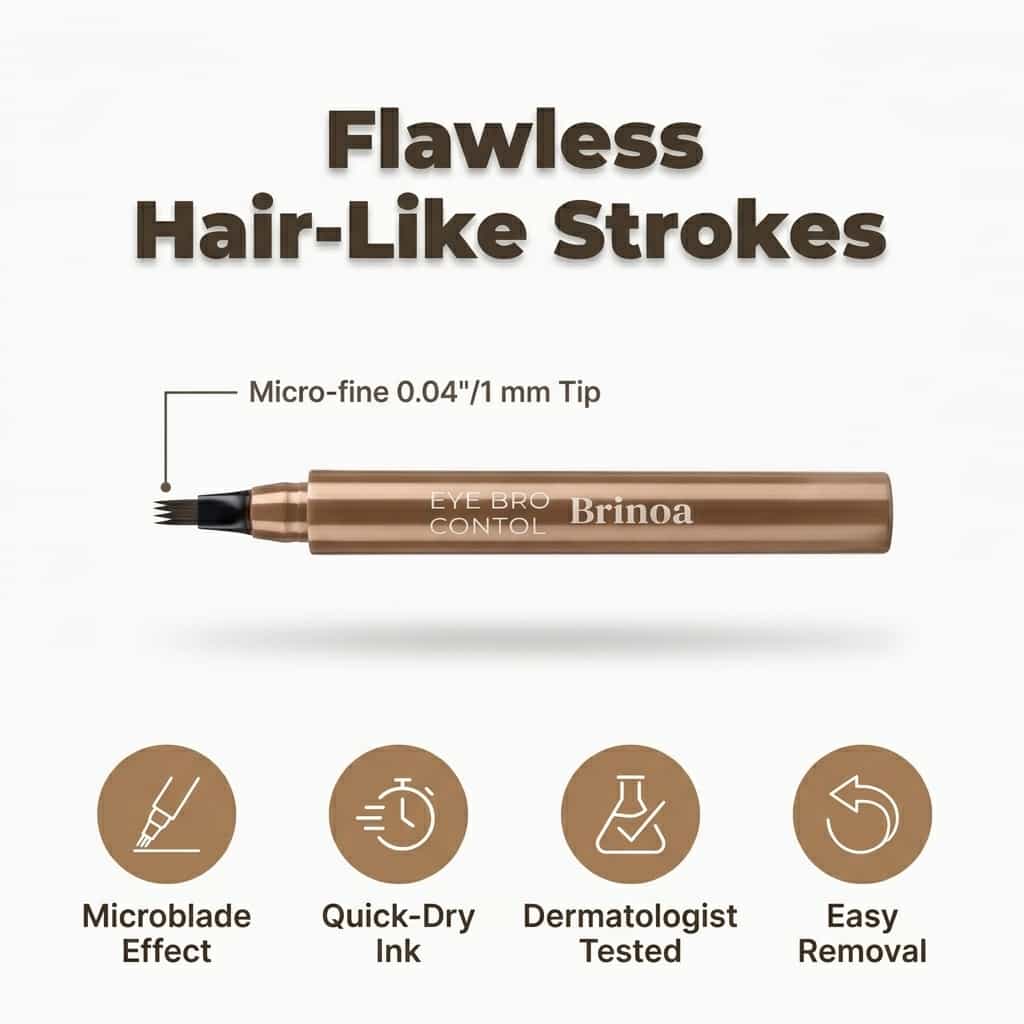Waterproof Microblading Eyebrow Pen - Smudge-proof 12-hour wear