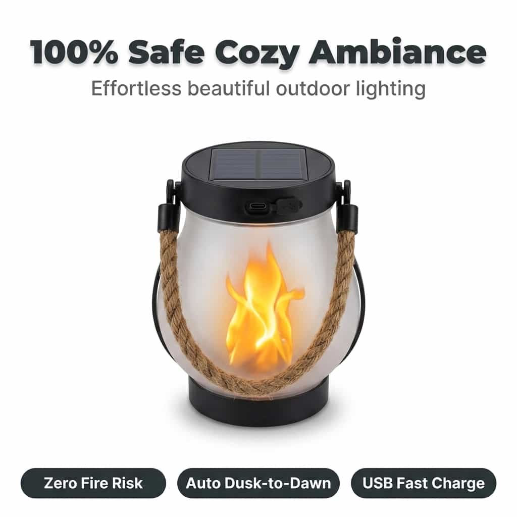 The EverFlame Solar Lantern - A Perfect Flame, Every Night