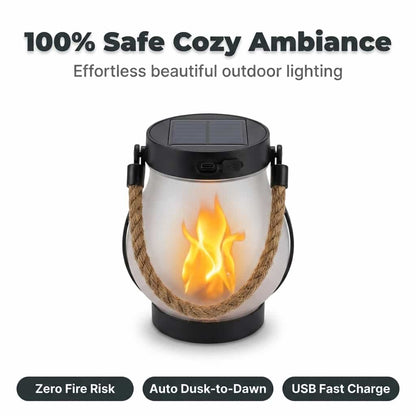 The EverFlame Solar Lantern - A Perfect Flame, Every Night