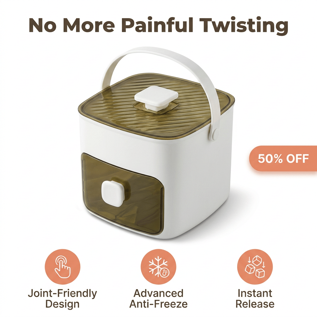 Push Button Ice Box - Mess-Free, Odor-Proof Storage