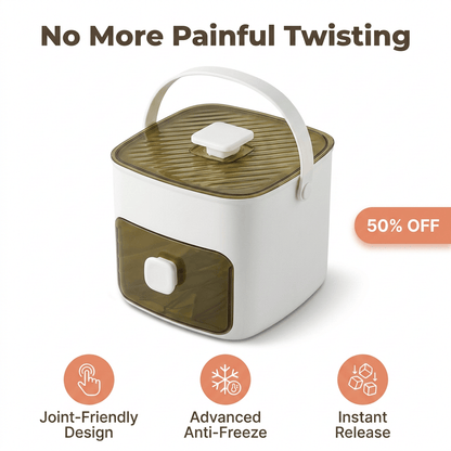 Push Button Ice Box - Mess-Free, Odor-Proof Storage