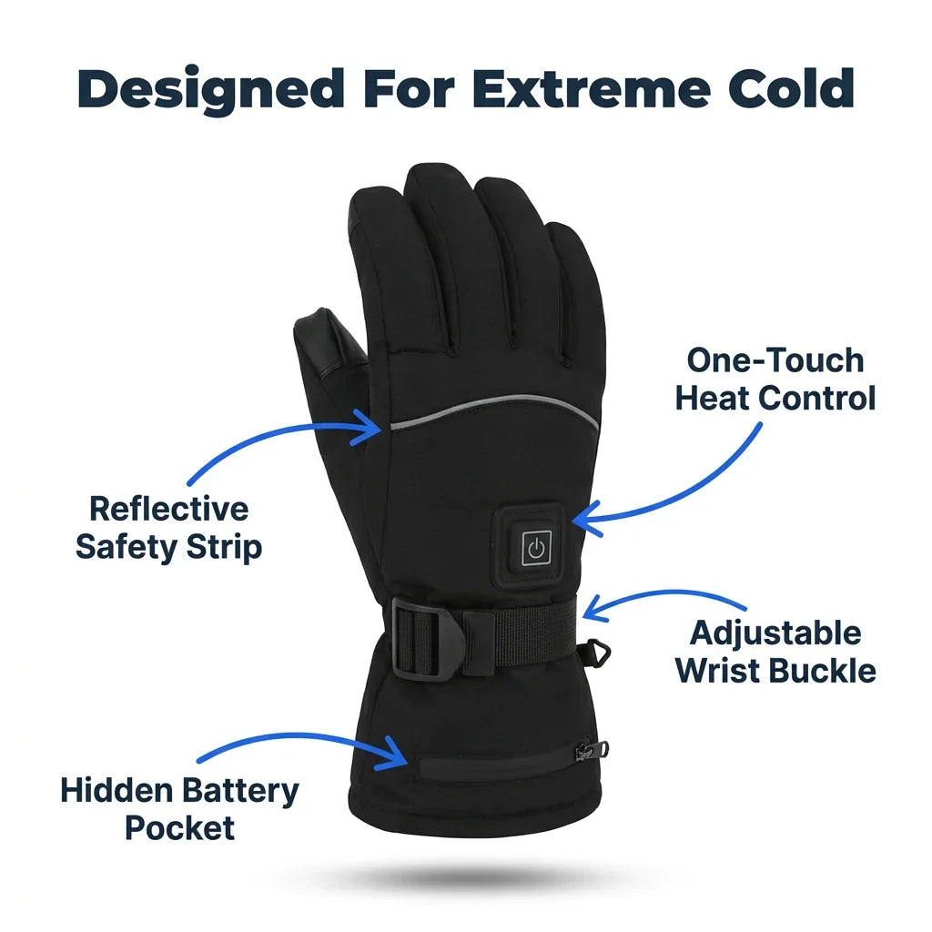 ThermoFit™ - Heated gloves with 3 adjustable heat levels