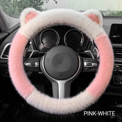 Plush Cat Ear Steering Cover™ — Cozy Your Grip, Command the Road with Style and Confidence