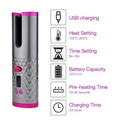 【LAST DAY - 50% OFF】Cordless Automatic Hair Curler
