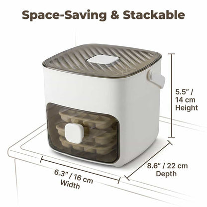 Push Button Ice Box - Mess-Free, Odor-Proof Storage