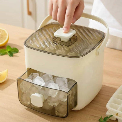 Push Button Ice Box - Mess-Free, Odor-Proof Storage
