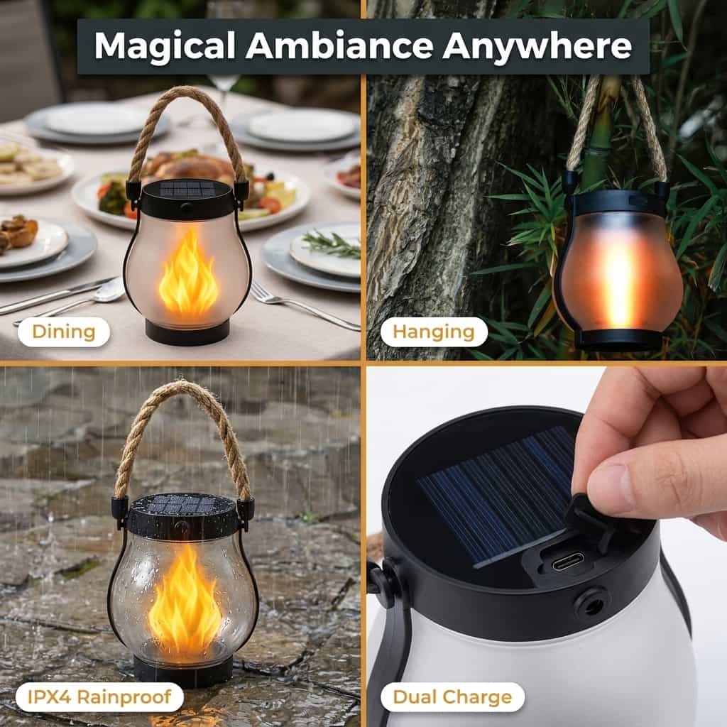 The EverFlame Solar Lantern - A Perfect Flame, Every Night
