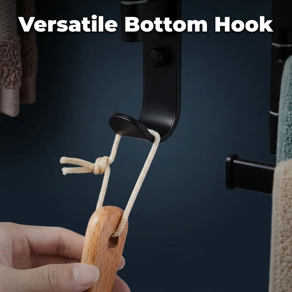 FlexArm™ - 5-Arm Swivel Wall-Mounted Towel Holder