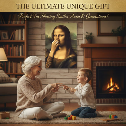 Renaissance Lady Holding Nose Bathroom Canvas Art