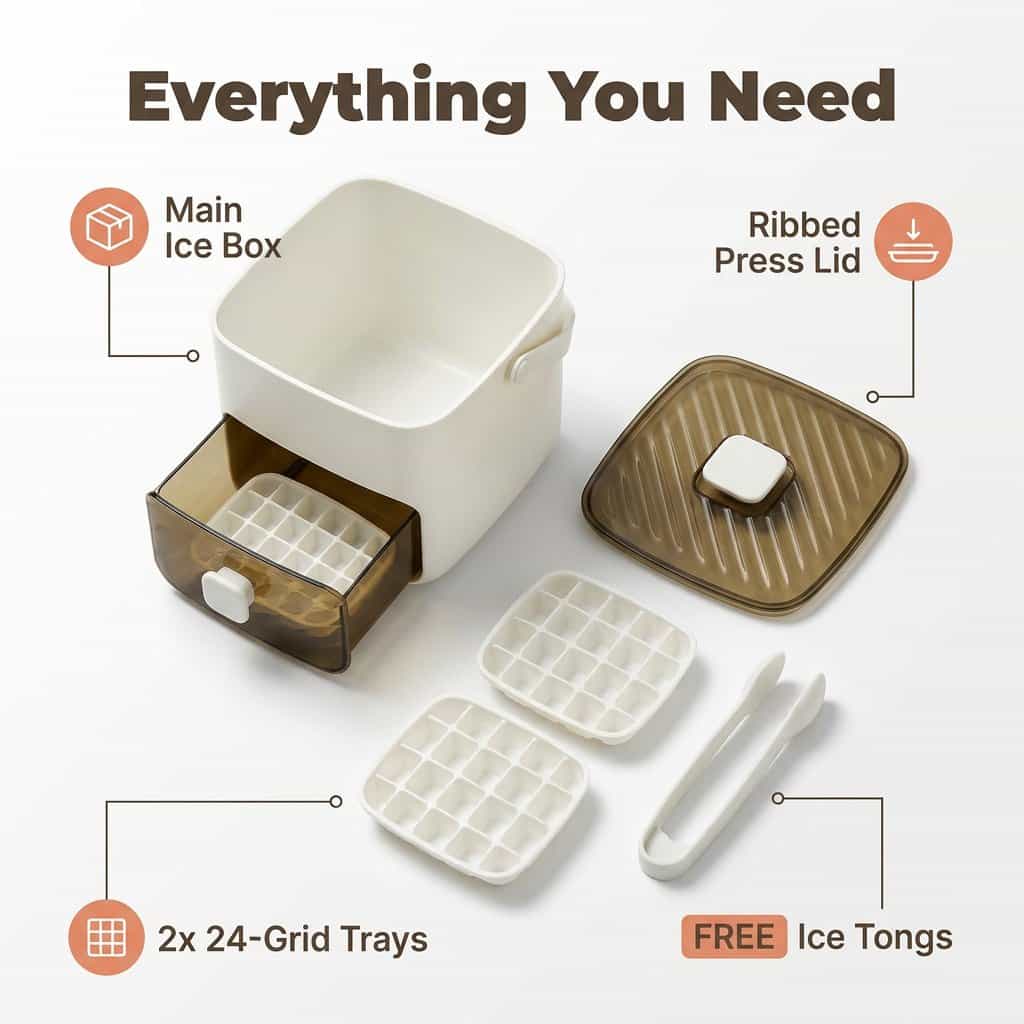 Push Button Ice Box - Mess-Free, Odor-Proof Storage