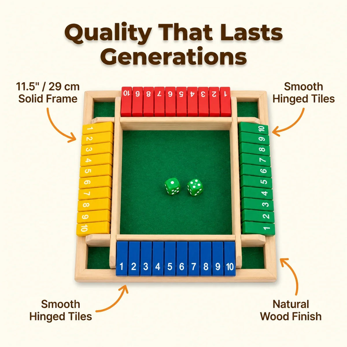ProDice™ - Classic wooden math game for families