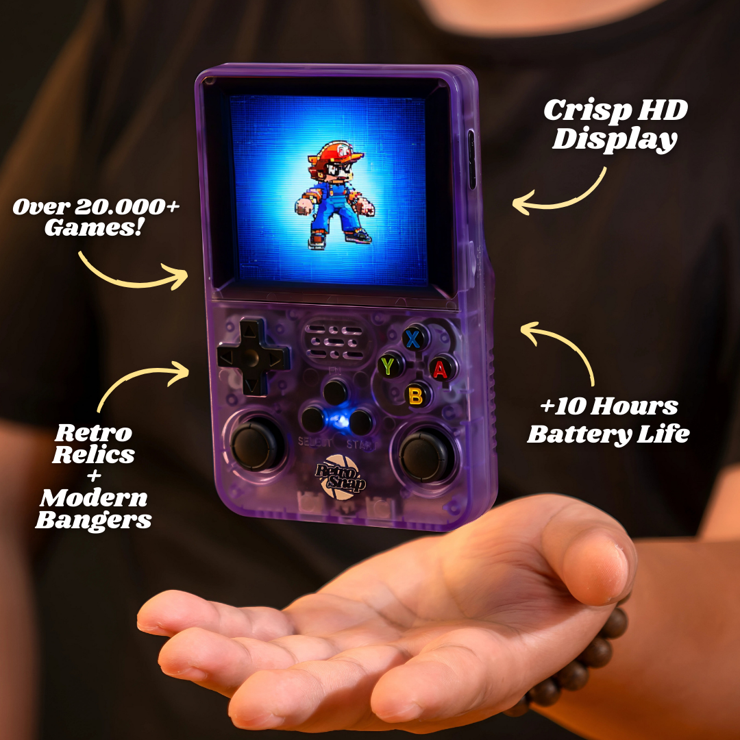 RetroFynn Console — Handheld Retro Gaming System (64GB / 128GB)