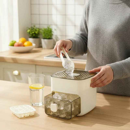 Push Button Ice Box - Mess-Free, Odor-Proof Storage