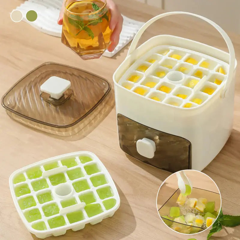 Push Button Ice Box - Mess-Free, Odor-Proof Storage