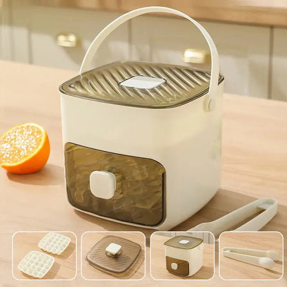 Push Button Ice Box - Mess-Free, Odor-Proof Storage