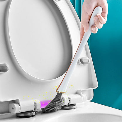 Silicone Toilet Brush - Hygienic Wall-Mount Design