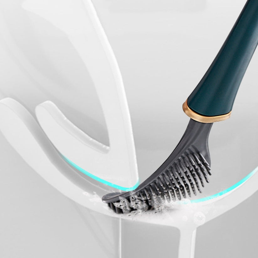 Silicone Toilet Brush - Hygienic Wall-Mount Design