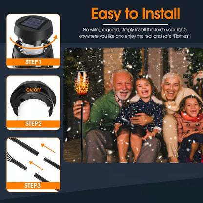 Solar Flicker Flame Torches