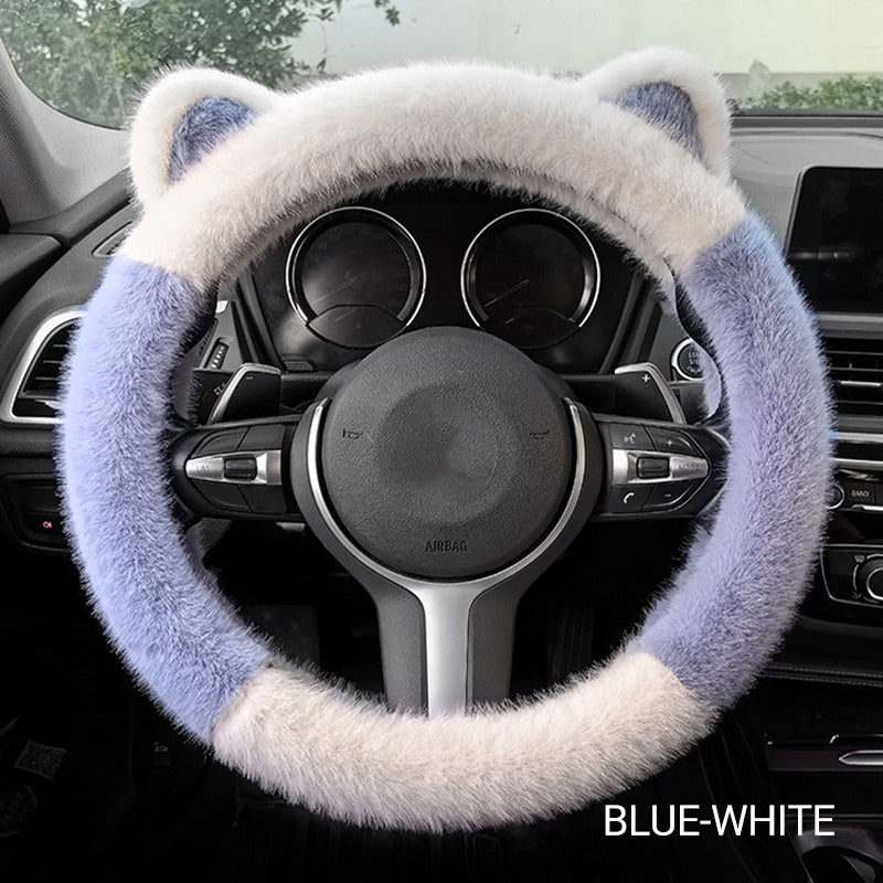 Plush Cat Ear Steering Cover™ — Cozy Your Grip, Command the Road with Style and Confidence