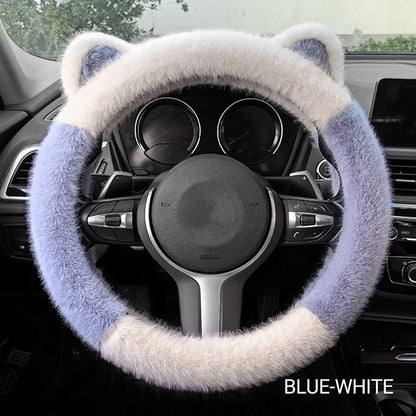 Plush Cat Ear Steering Cover™ — Cozy Your Grip, Command the Road with Style and Confidence
