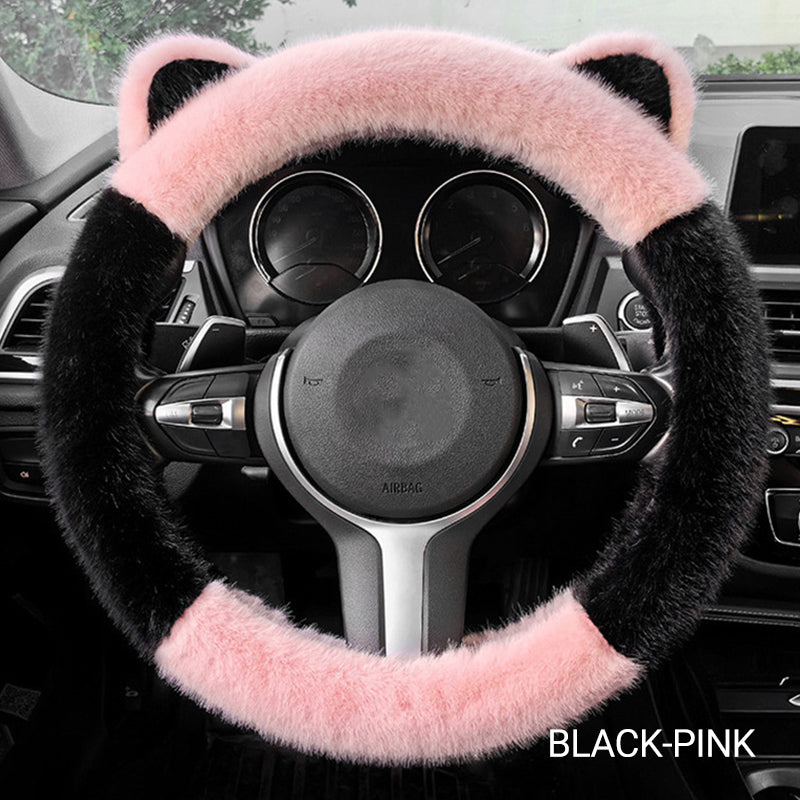 Plush Cat Ear Steering Cover™ — Cozy Your Grip, Command the Road with Style and Confidence