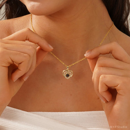 Heart Photo Projection Necklace l LAST CHANCE