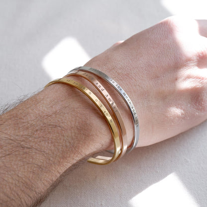 Engraved Message Cuff Bracelet l LAST CHANCE