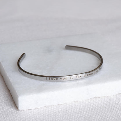 Engraved Message Cuff Bracelet l LAST CHANCE