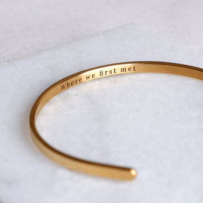Engraved Message Cuff Bracelet l LAST CHANCE