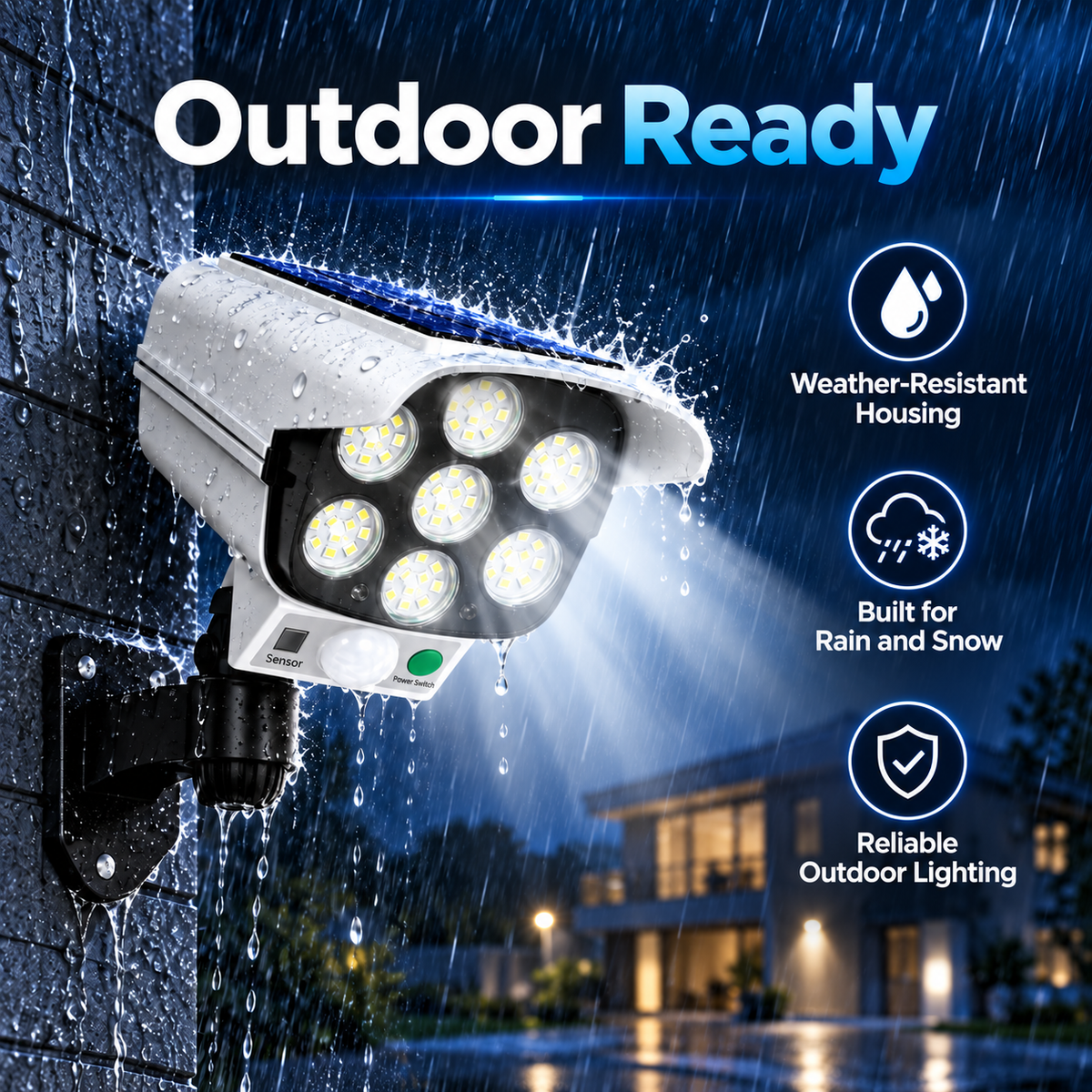 🚨 SunSentry – Solar Simulated Surveillance Camera Light with Motion Sensor, Remote Control & No Wiring ☀️